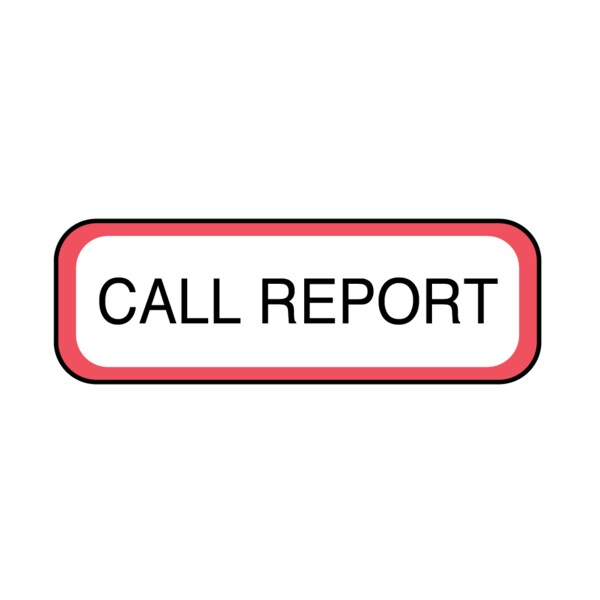 Nevs Position Labels - Call Report 1/2" x 1-1/2" White w/Red & Black XP-129 - main